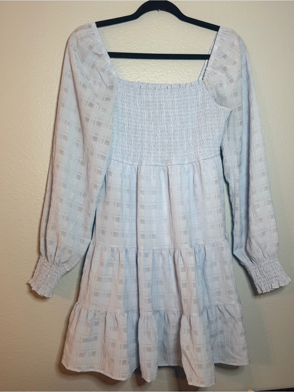Light Blue Smocked Tiered Dress (Altar’d State inspired)